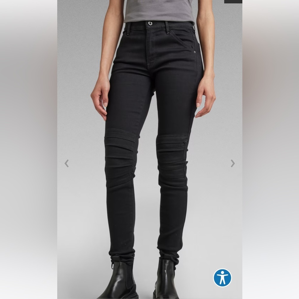 G-STAR RAW 1914 3D Skinny Women’s Black Jean - Color Pitch Black - 24/32